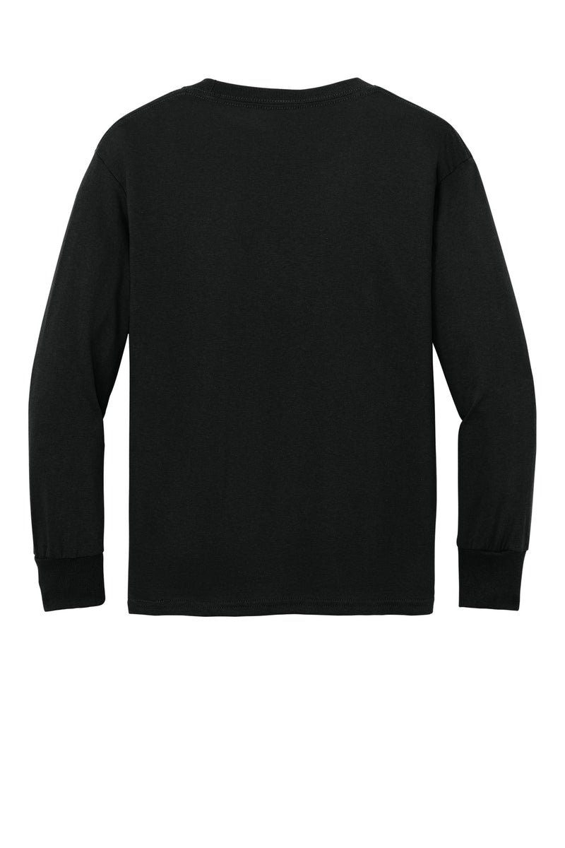 Port & Co Youth Long Sleeve Core Cotton Tee - Jet Black