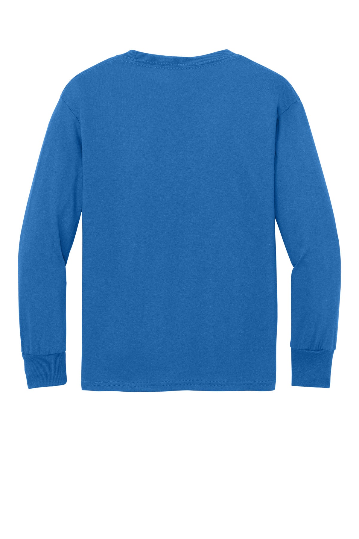 Port & Co Youth Long Sleeve Core Cotton Tee - Royal