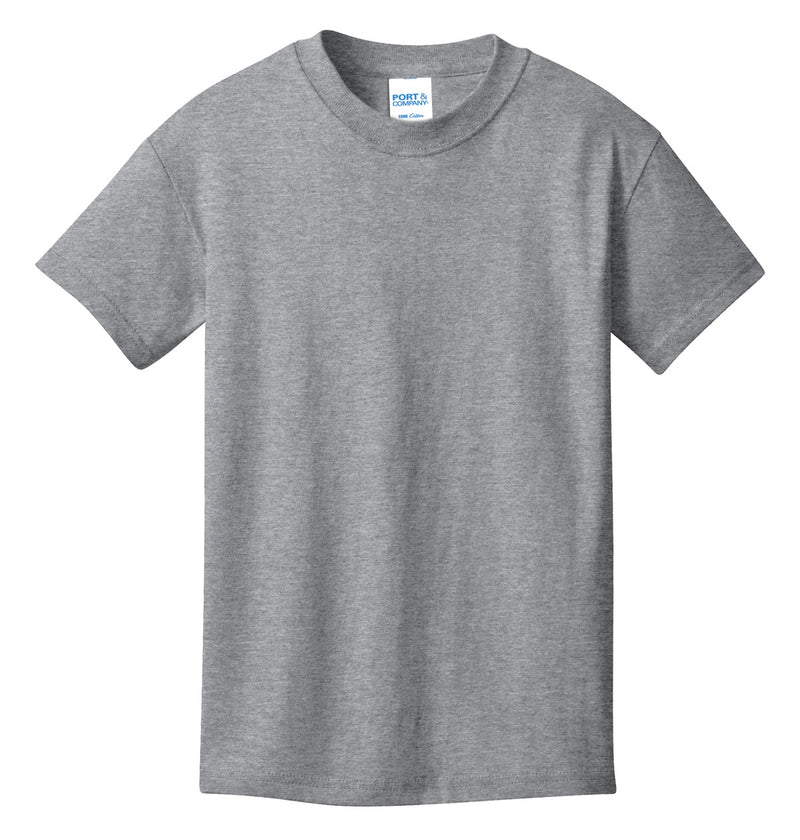 Port & Co Youth Core Cotton Tee - Athletic Heather