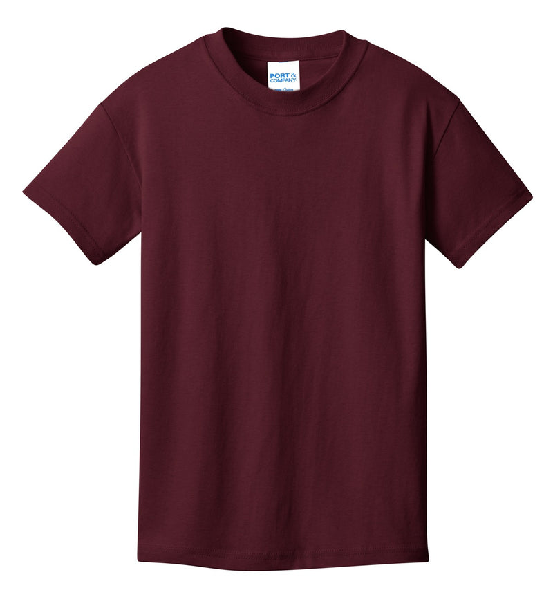 Port & Co Youth Core Cotton Tee - Athletic Maroon
