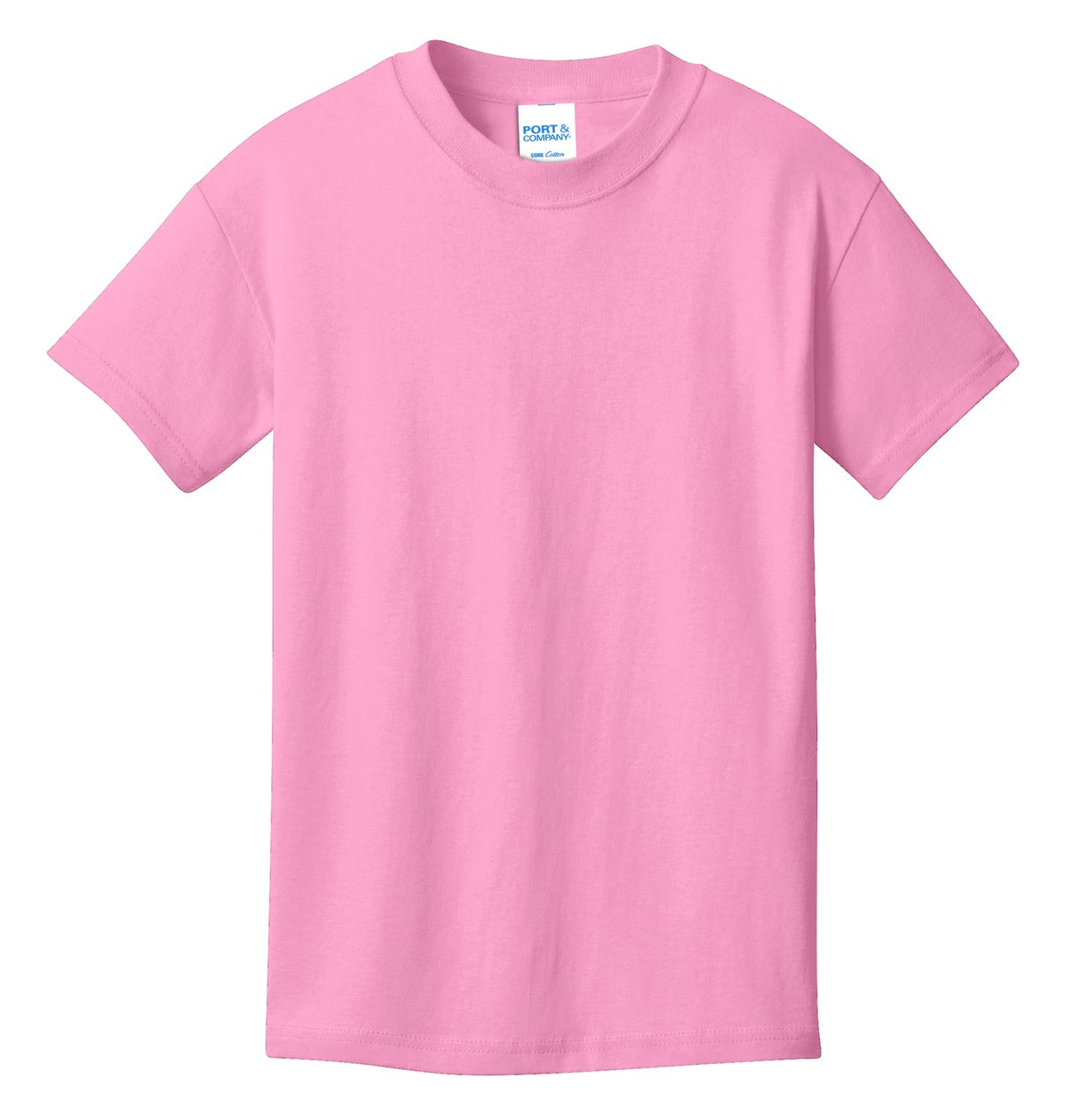 Port & Co Youth Core Cotton Tee - Candy Pink