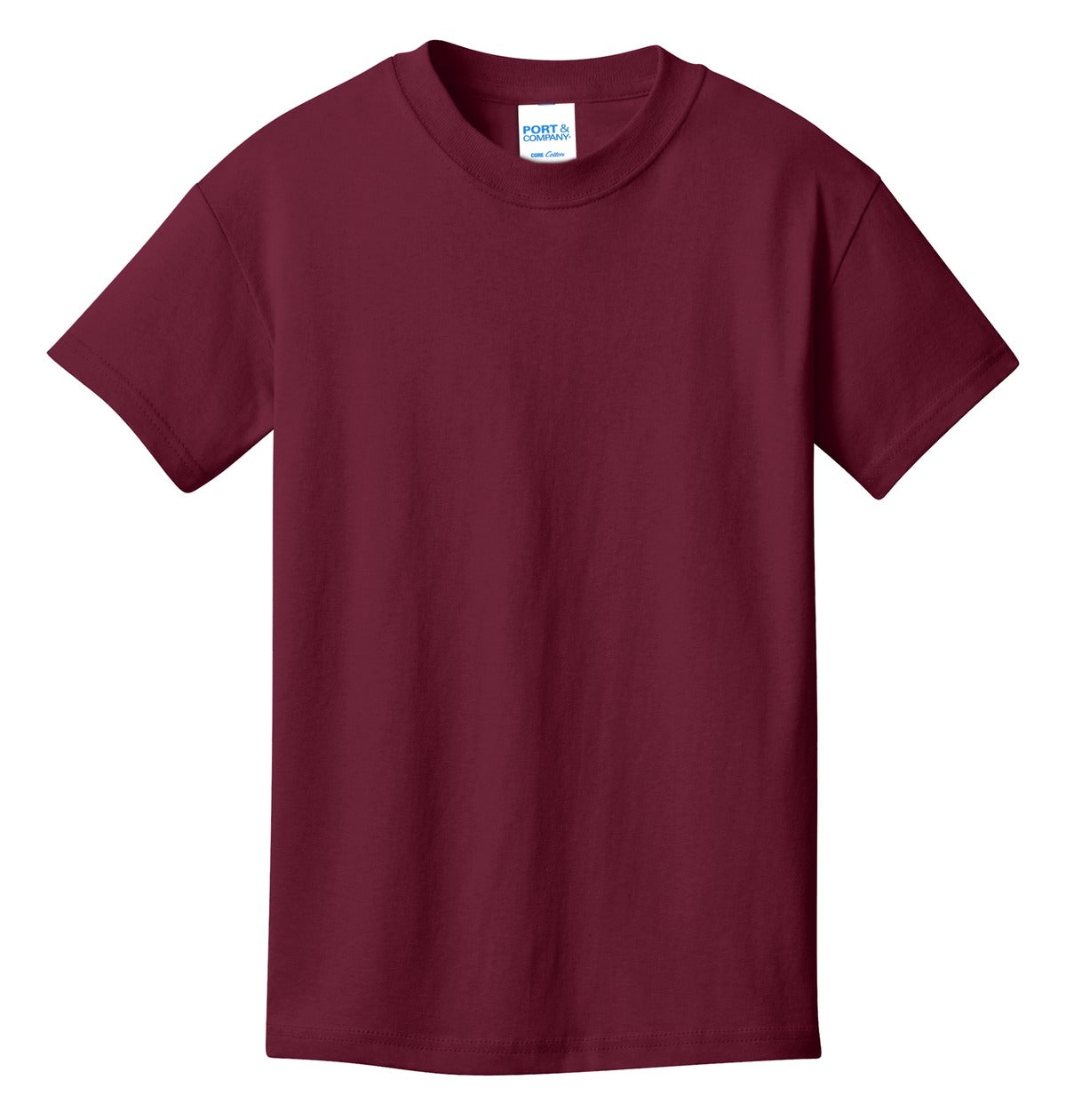 Port & Co Youth Core Cotton Tee - Cardinal