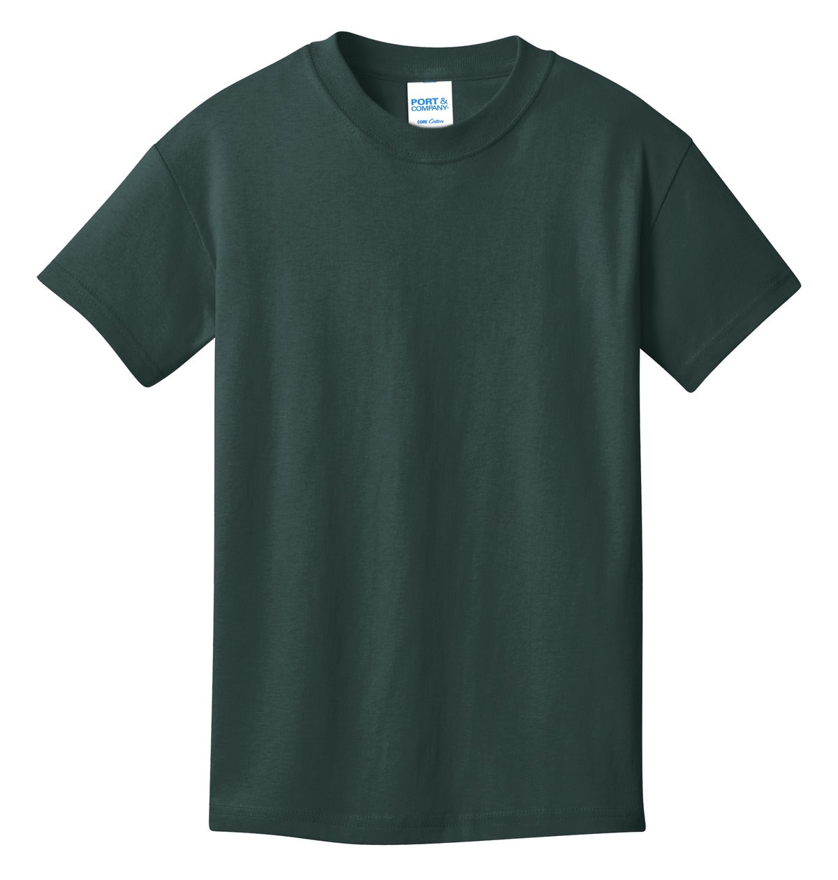 Port & Co Youth Core Cotton Tee - Dark Green