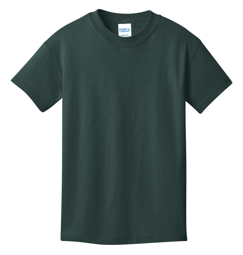 Port & Co Youth Core Cotton Tee - Dark Green