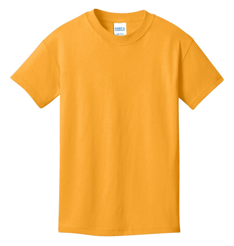 Port & Co Youth Core Cotton Tee - Gold