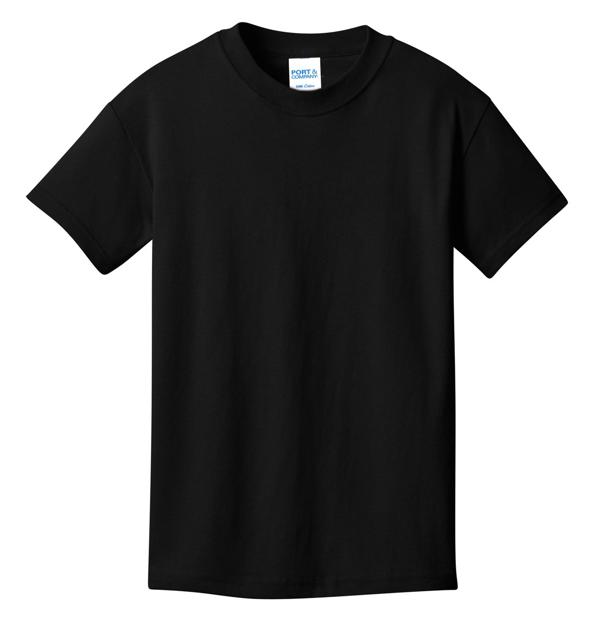 Port & Co Youth Core Cotton Tee - Jet Black