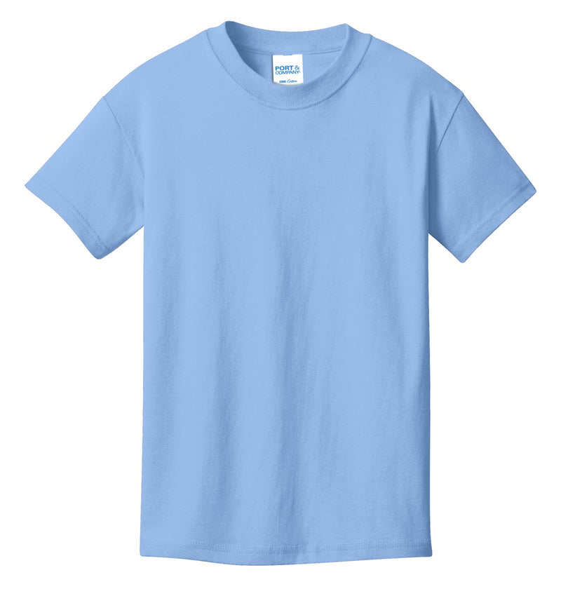 Port & Co Youth Core Cotton Tee - Light Blue
