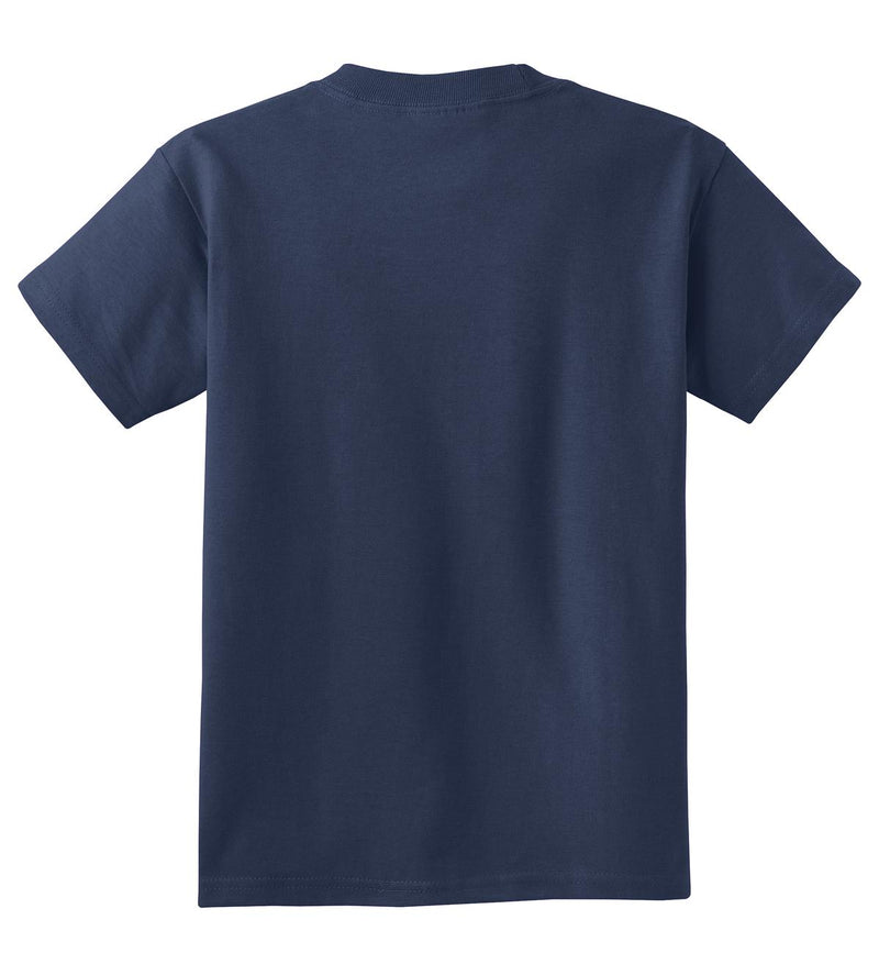 Port & Co Youth Core Cotton Tee - Navy