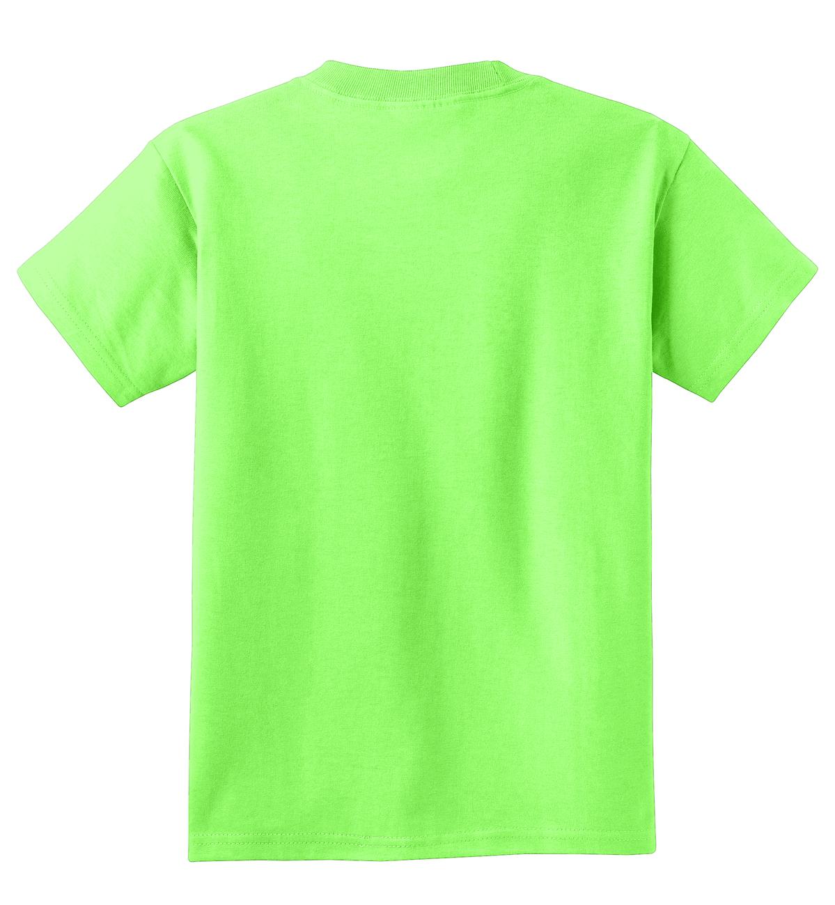 Port & Co Youth Core Cotton Tee - Neon Green