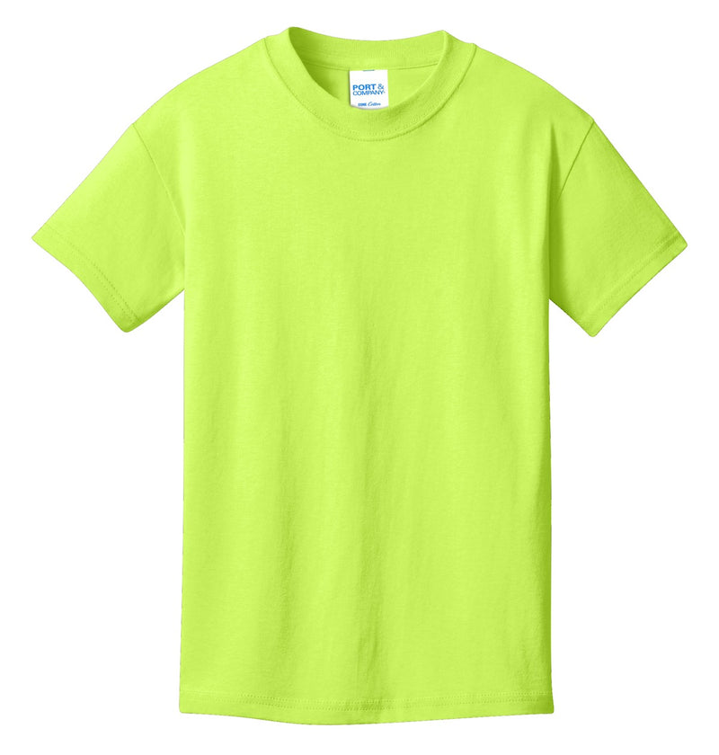 Port & Co Youth Core Cotton Tee - Neon Yellow