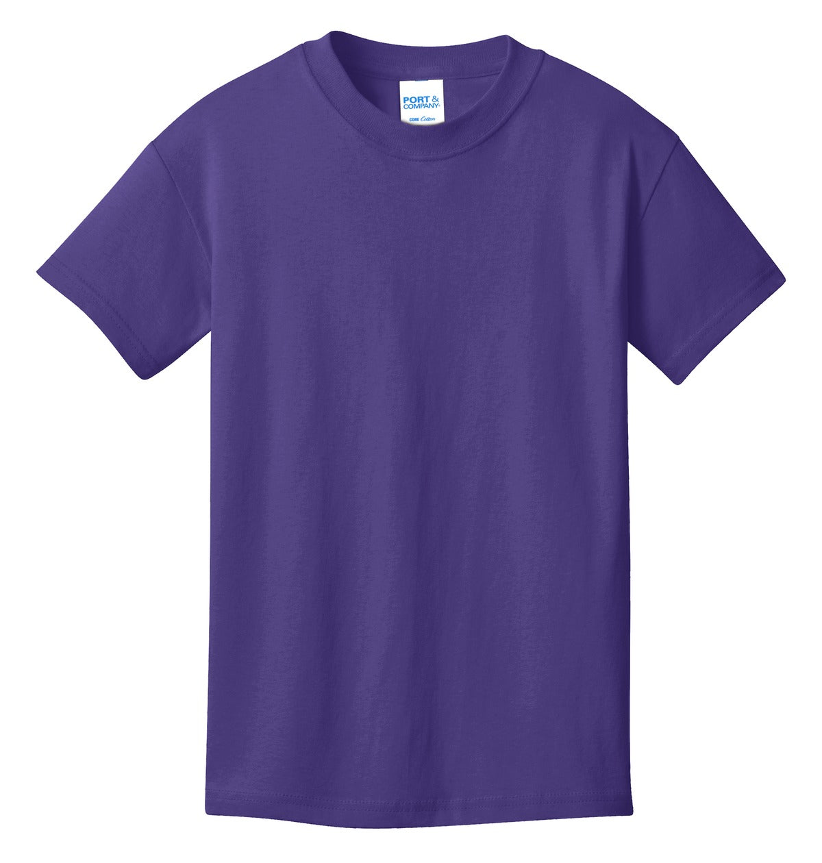 Port & Co Youth Core Cotton Tee - Purple