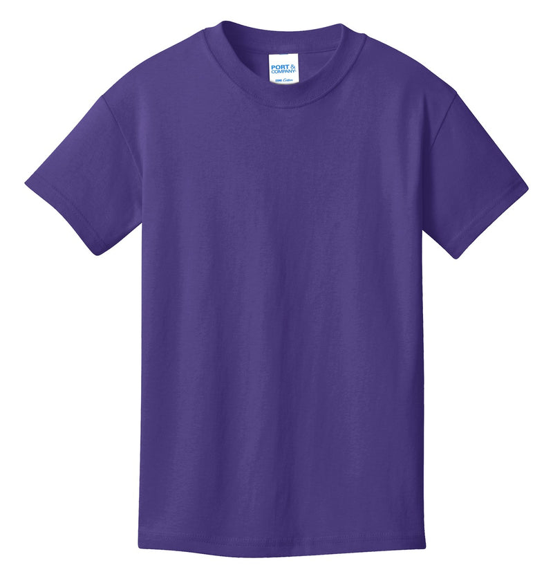 Port & Co Youth Core Cotton Tee - Purple