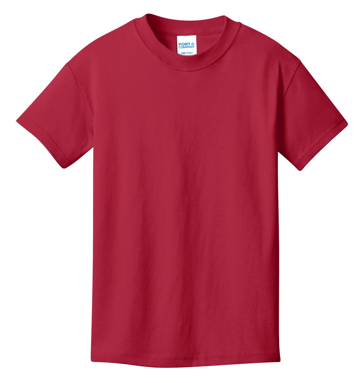 Port & Co Youth Core Cotton Tee - Red