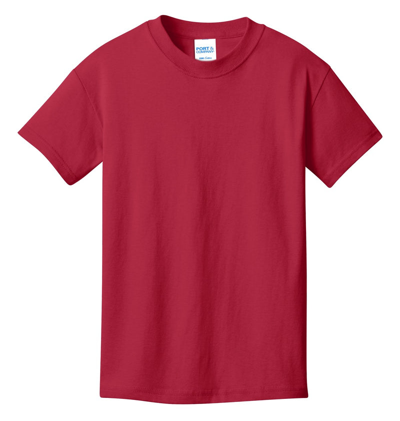 Port & Co Youth Core Cotton Tee - Red