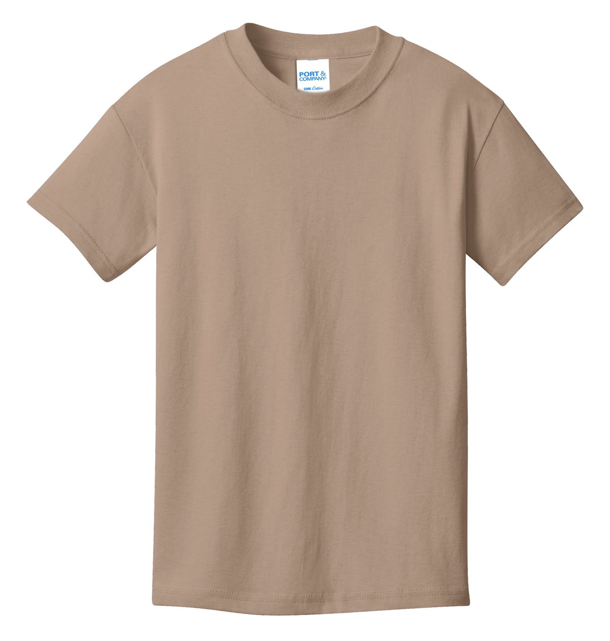 Port & Co Youth Core Cotton Tee - Sand