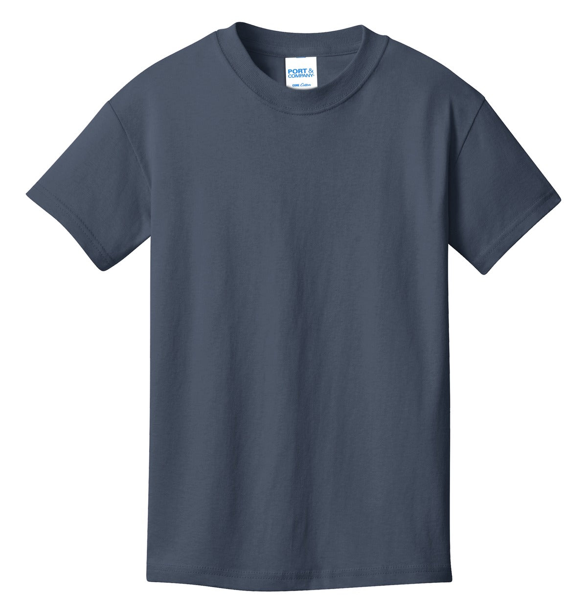 Port & Co Youth Core Cotton Tee - Steel Blue