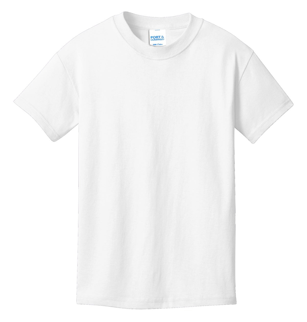 Port & Co Youth Core Cotton Tee - White