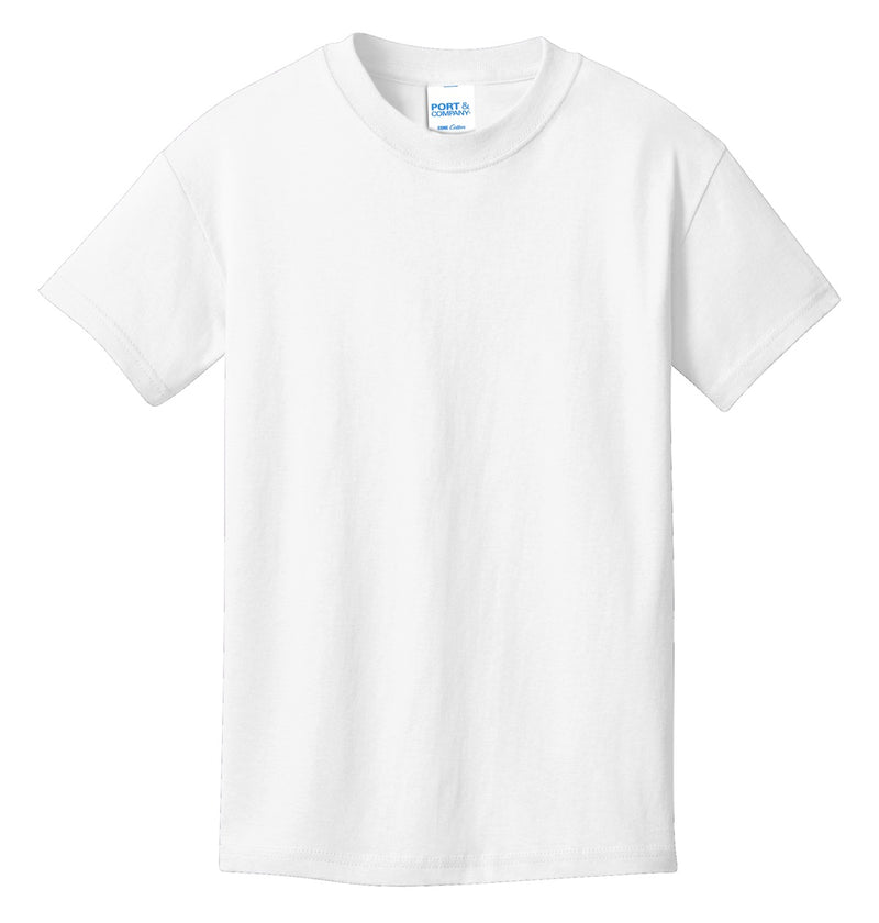 Port & Co Youth Core Cotton Tee - White
