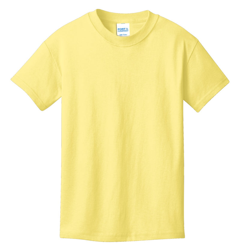 Port & Co Youth Core Cotton Tee - Yellow