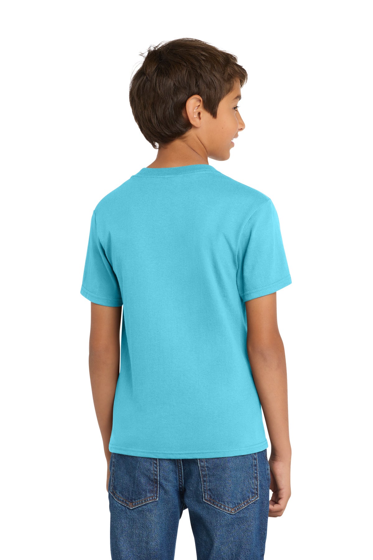 Port & Co Youth Core Cotton Tee - Aquatic Blue