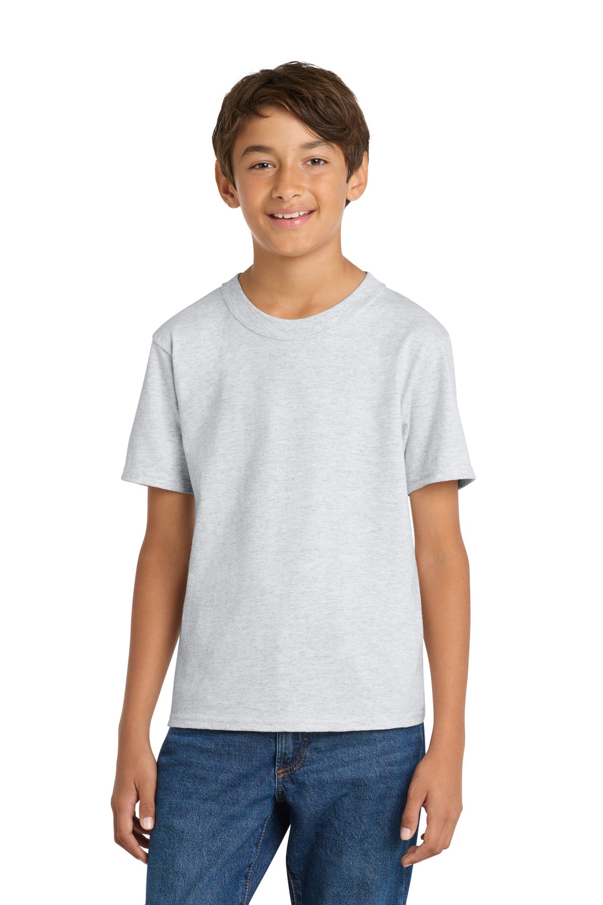 Port & Co Youth Core Cotton Tee - Ash