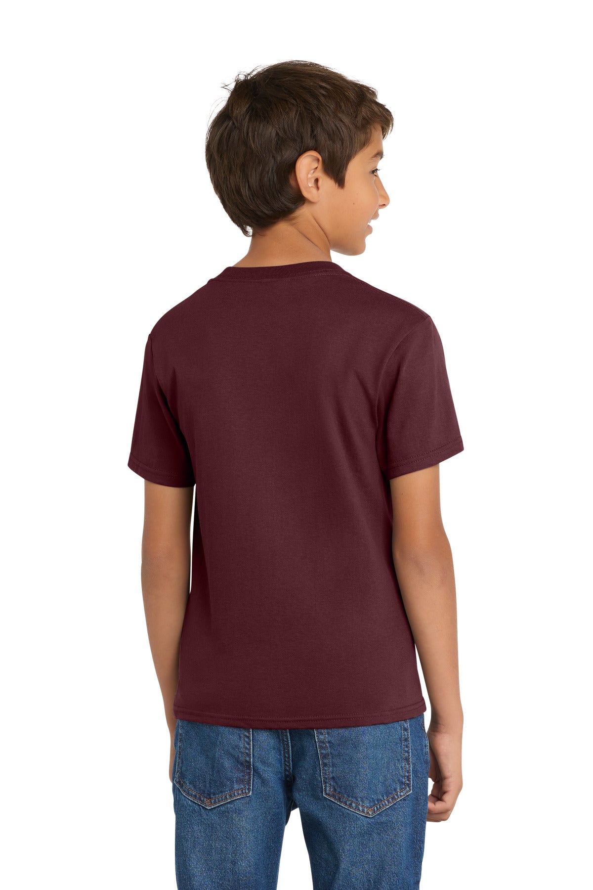 Port & Co Youth Core Cotton Tee - Athletic Maroon