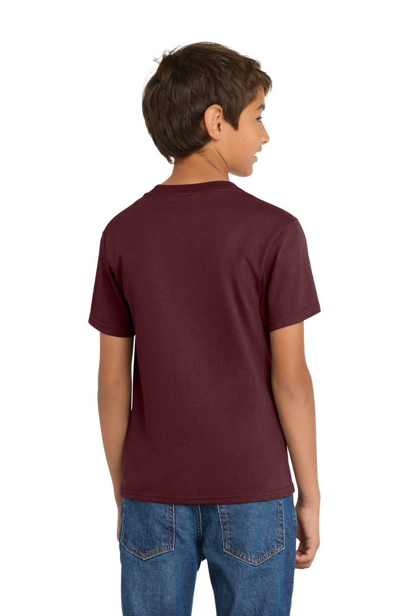 Port & Co Youth Core Cotton Tee - Athletic Maroon