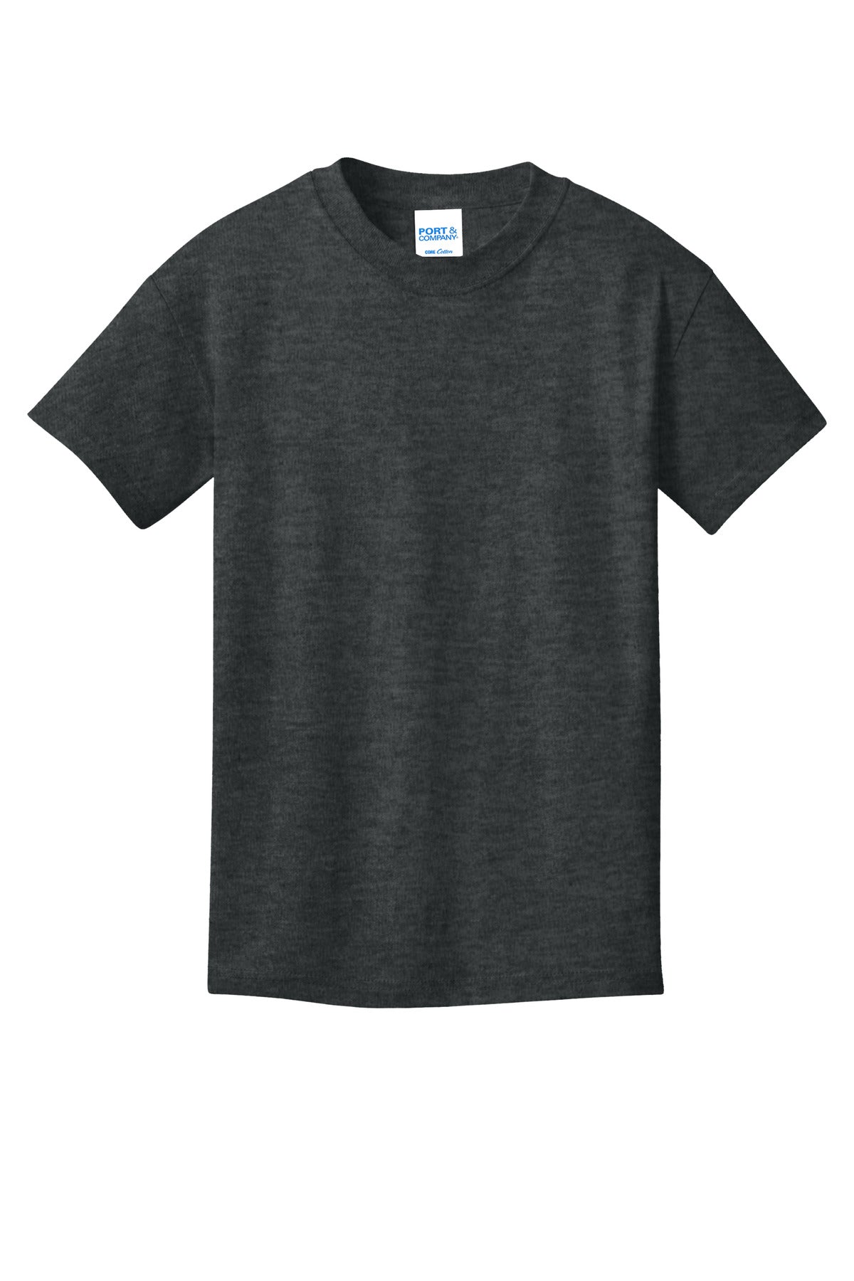 Port & Co Youth Core Cotton Tee - Black Heather
