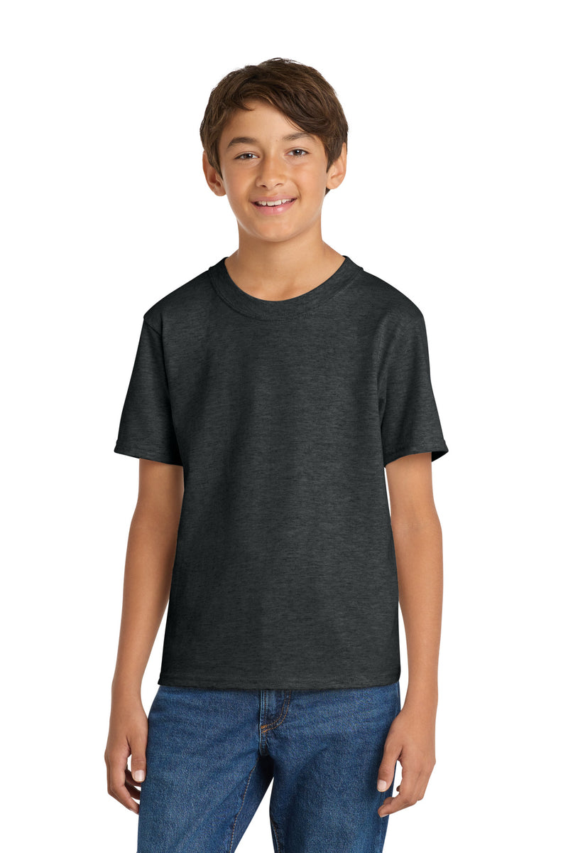 Port & Co Youth Core Cotton Tee - Black Heather
