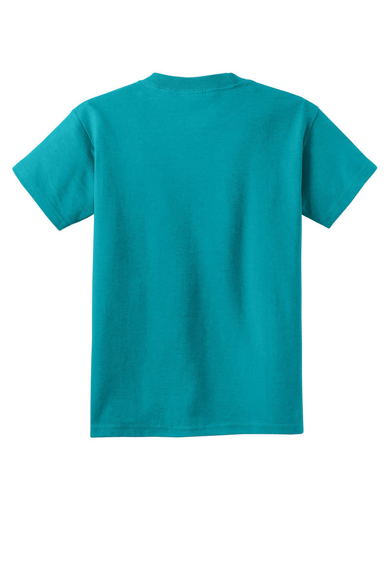 Port & Co Youth Core Cotton Tee - Bright Aqua