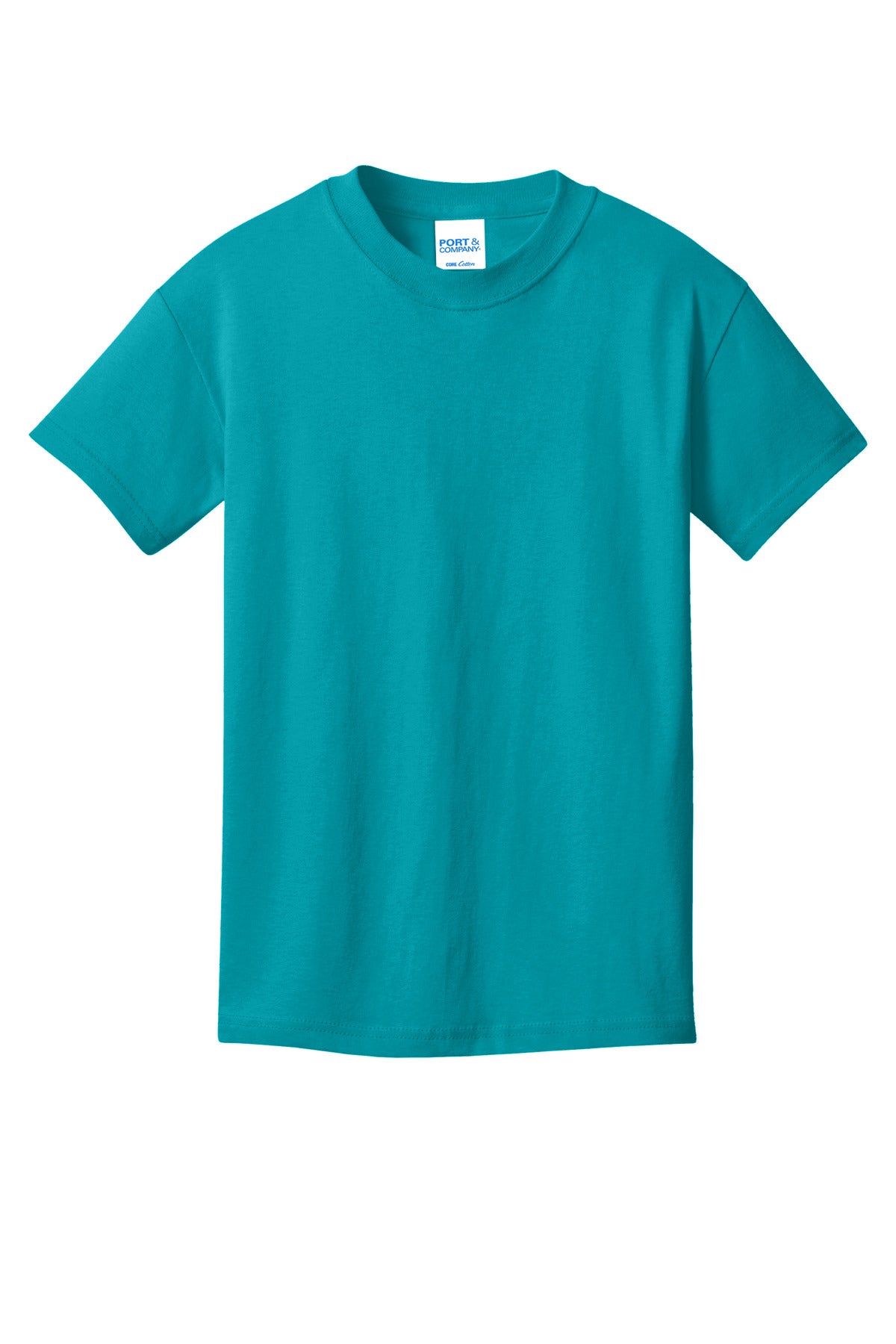 Port & Co Youth Core Cotton Tee - Bright Aqua