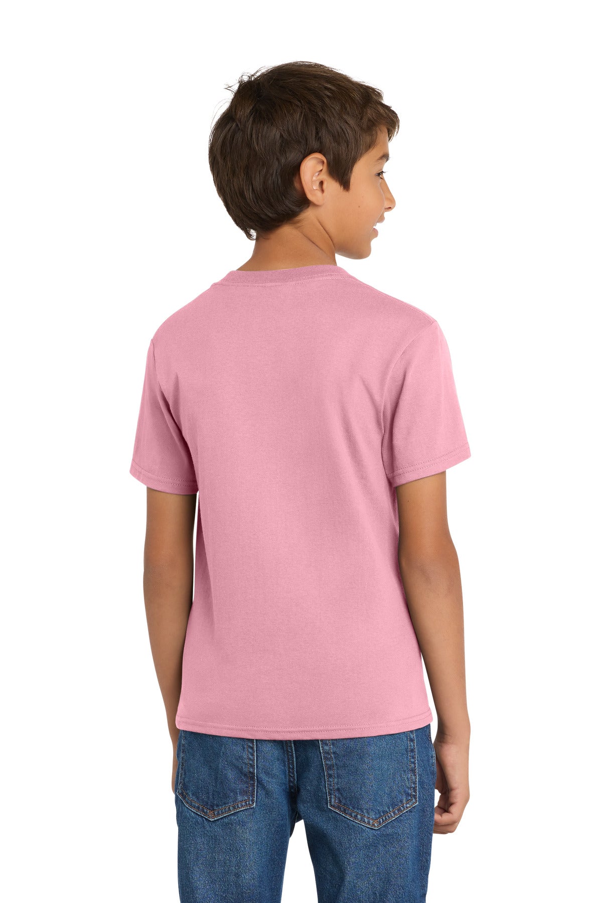 Port & Co Youth Core Cotton Tee - Candy Pink