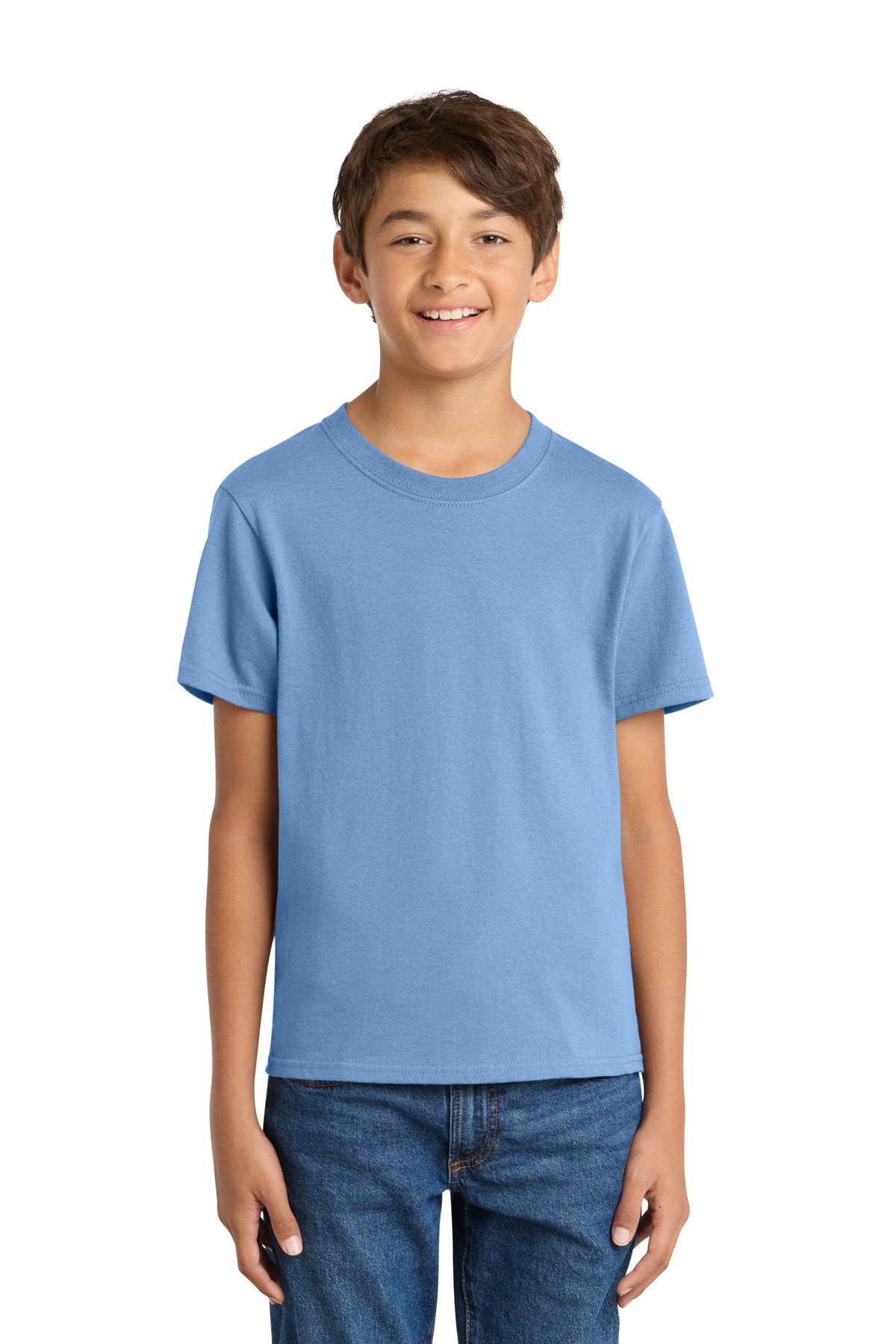 Port & Co Youth Core Cotton Tee - Carolina Blue