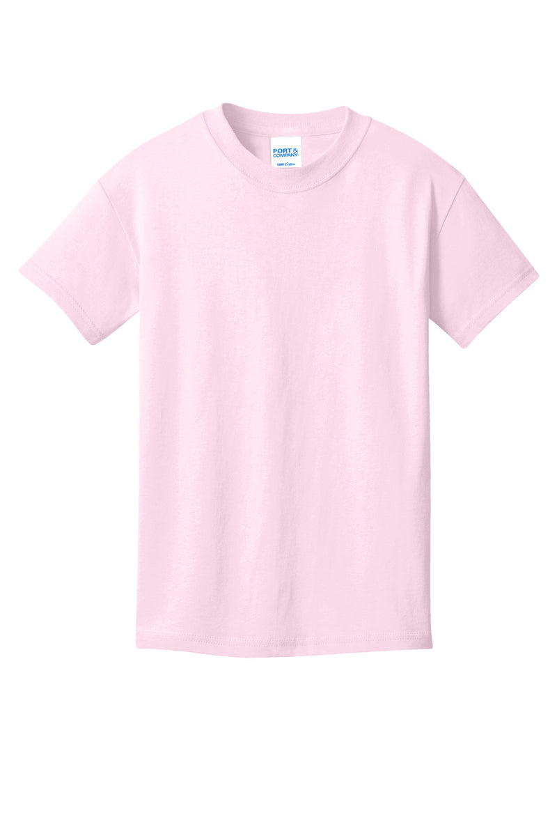 Port & Co Youth Core Cotton Tee - Cherry Blossom