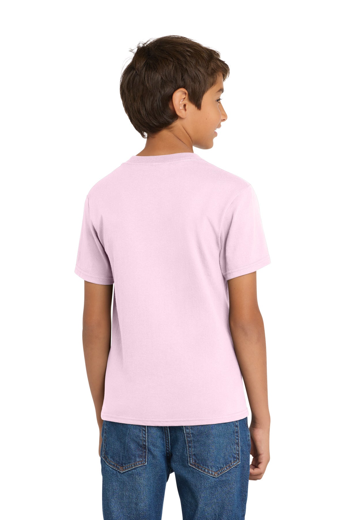 Port & Co Youth Core Cotton Tee - Cherry Blossom