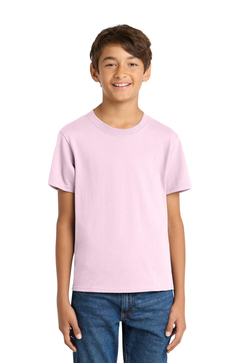 Port & Co Youth Core Cotton Tee - Cherry Blossom