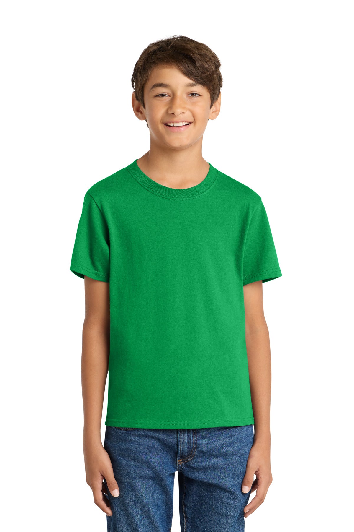 Port & Co Youth Core Cotton Tee - Clover Green