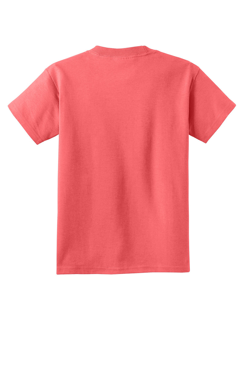 Port & Co Youth Core Cotton Tee - Coral