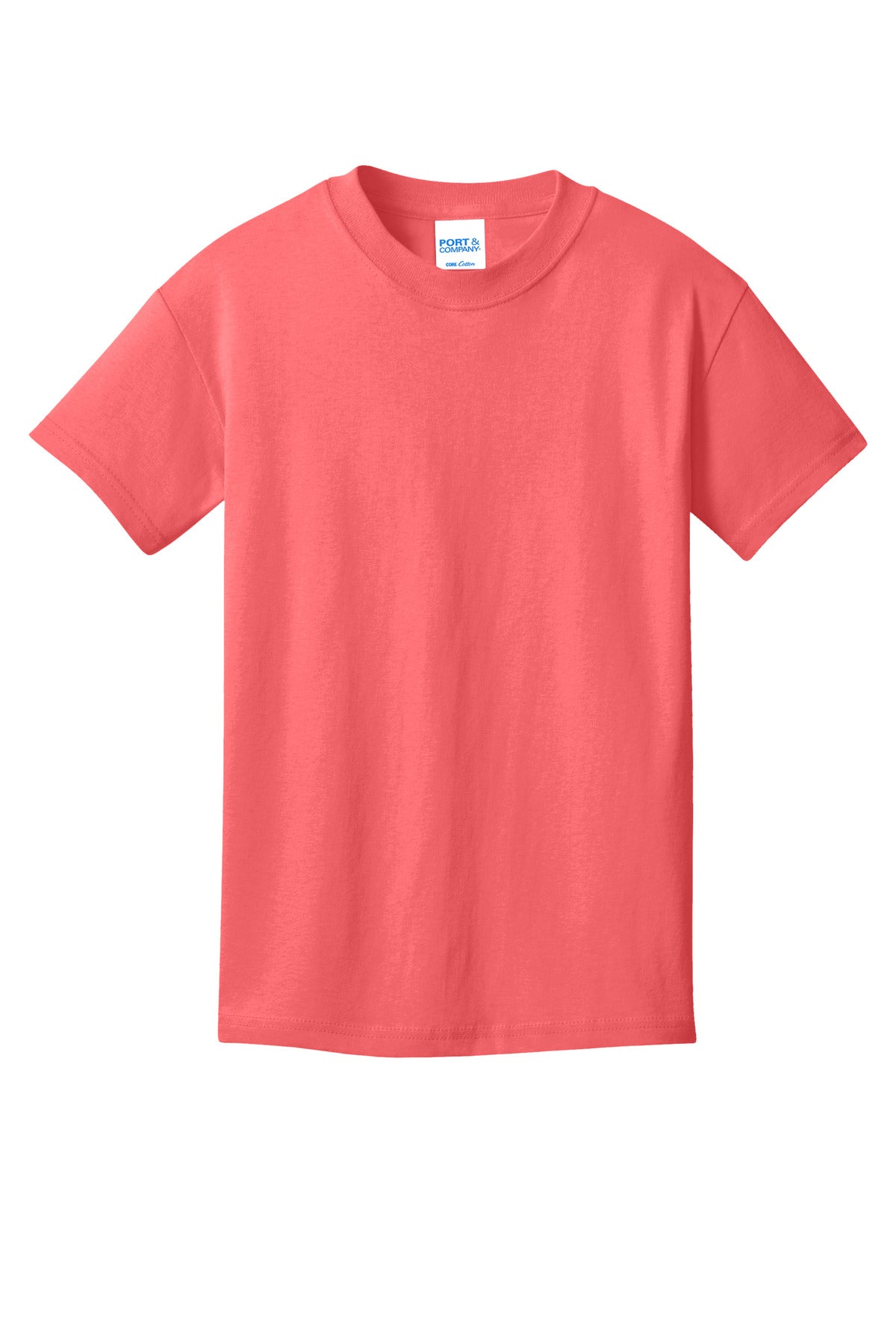 Port & Co Youth Core Cotton Tee - Coral