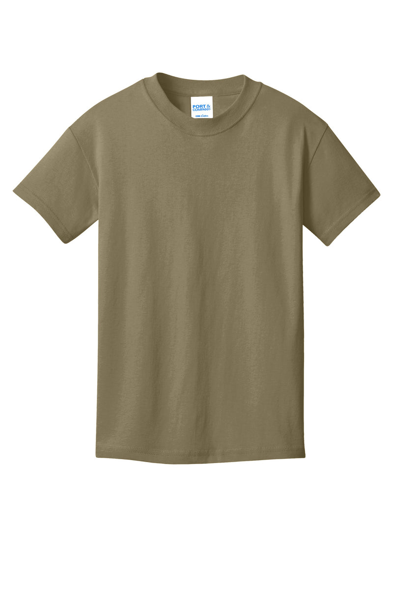 Port & Co Youth Core Cotton Tee - Coyote Brown