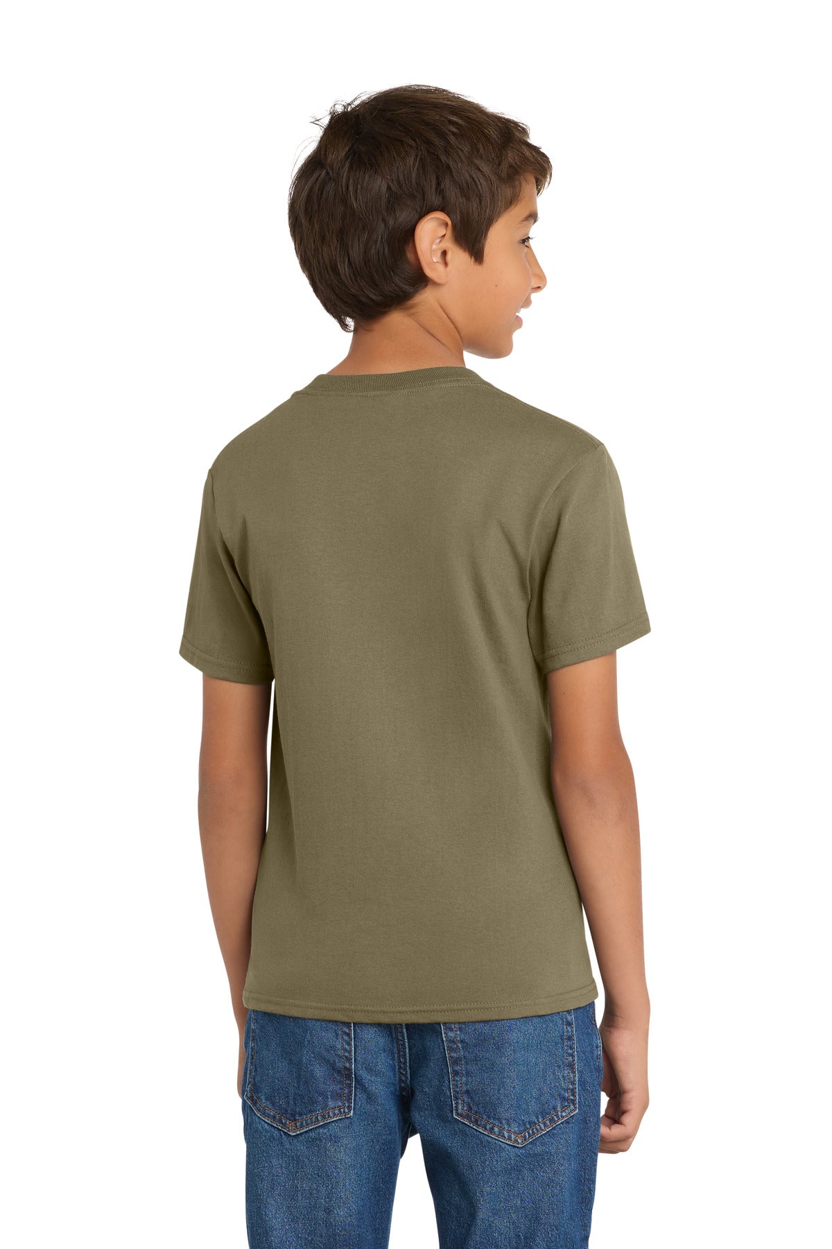 Port & Co Youth Core Cotton Tee - Coyote Brown