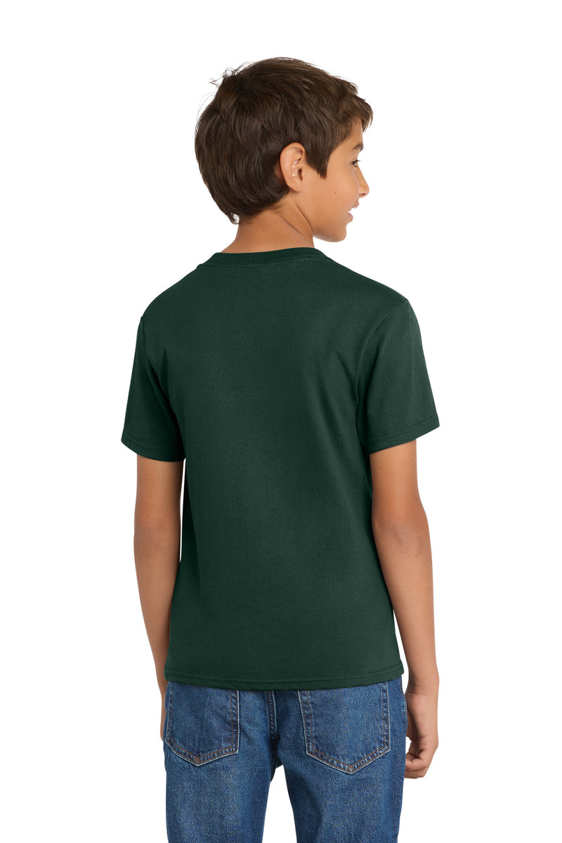 Port & Co Youth Core Cotton Tee - Dark Green