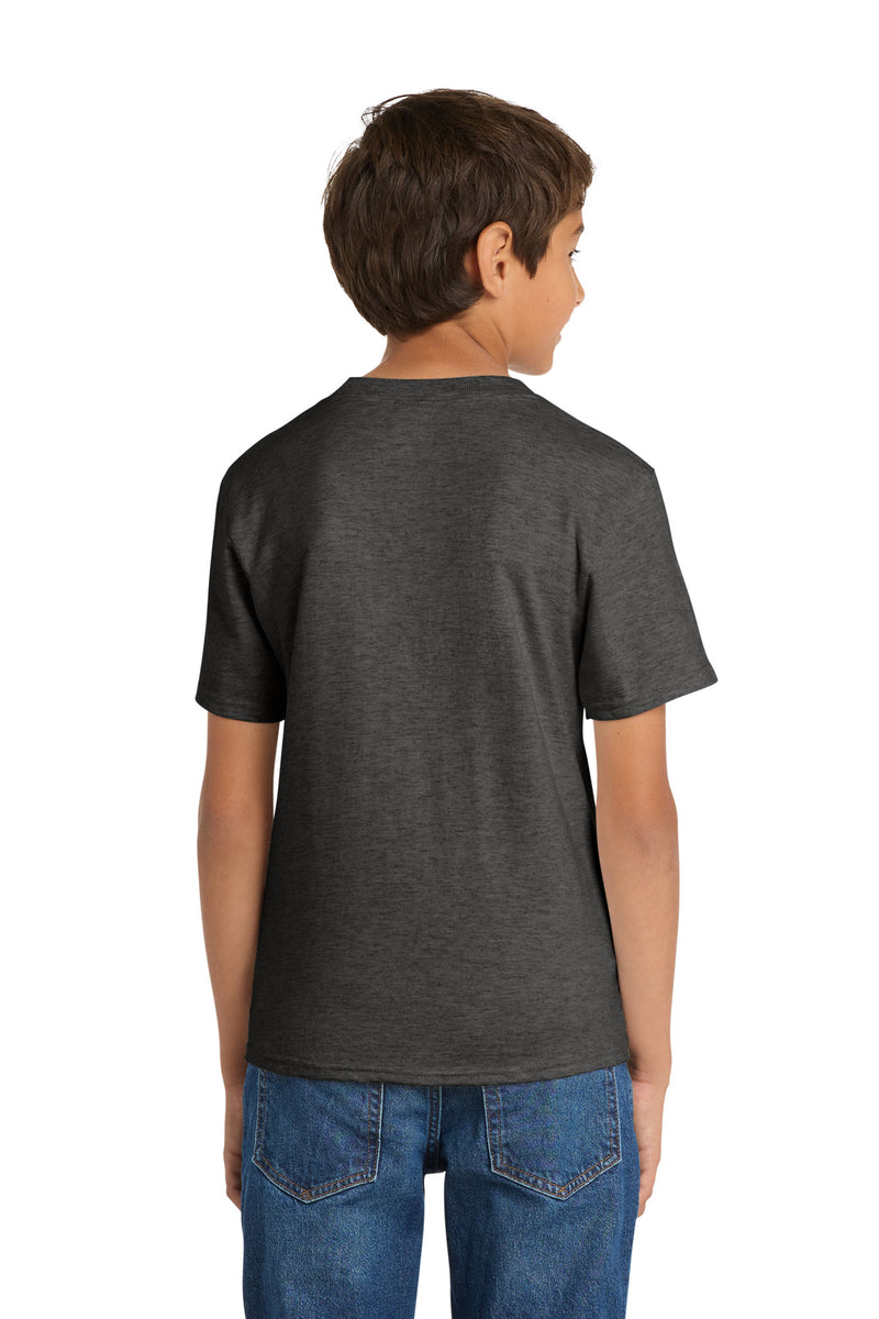 Port & Co Youth Core Cotton Tee - Dark Heather Grey