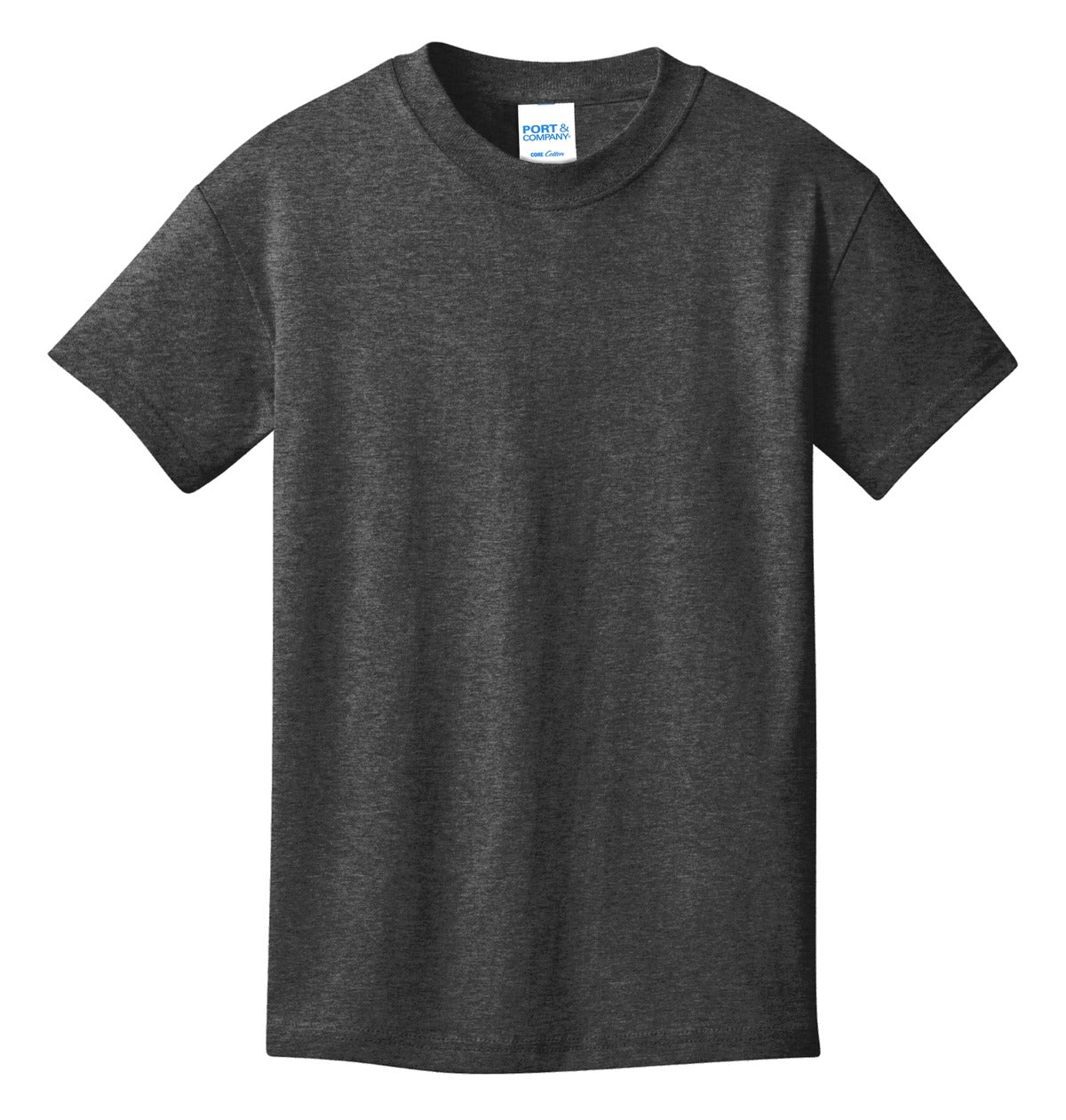 Port & Co Youth Core Cotton Tee - Dark Heather Grey