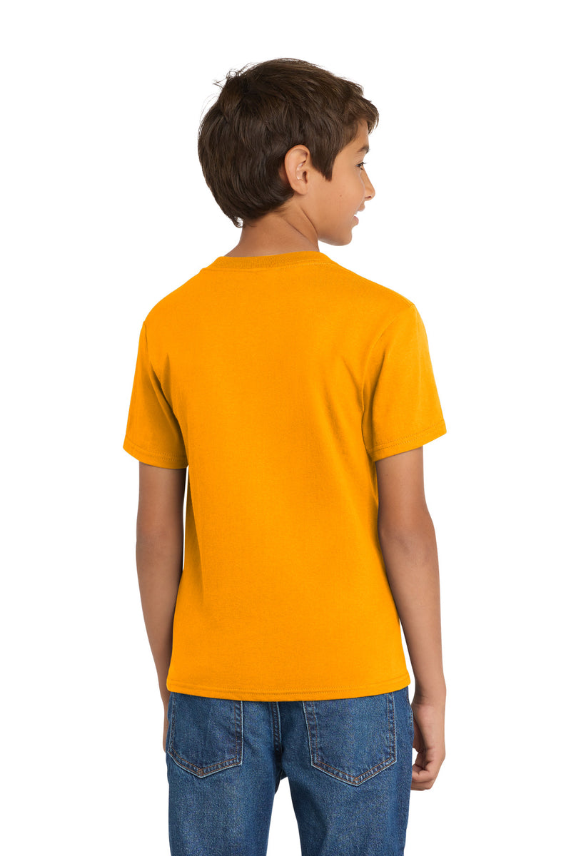 Port & Co Youth Core Cotton Tee - Gold