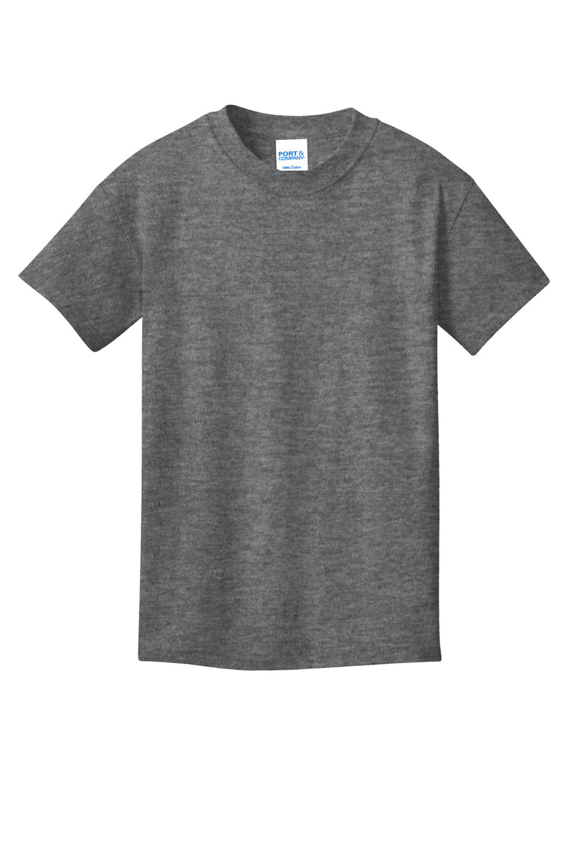 Port & Co Youth Core Cotton Tee - Graphite Heather