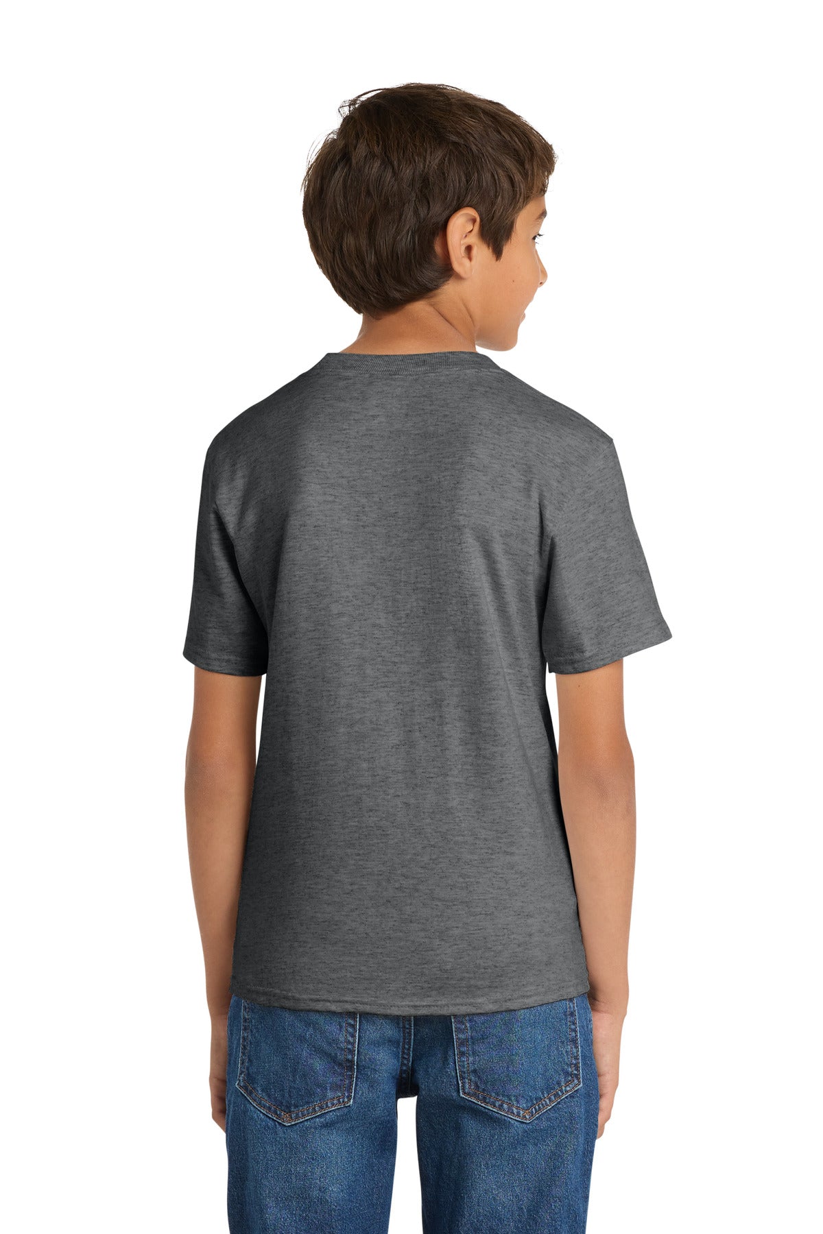 Port & Co Youth Core Cotton Tee - Graphite Heather
