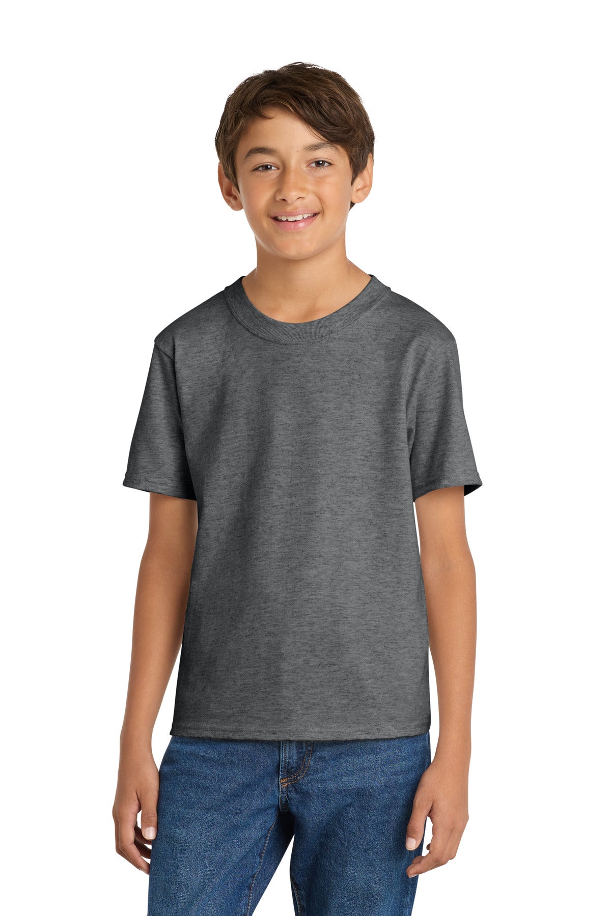 Port & Co Youth Core Cotton Tee - Graphite Heather