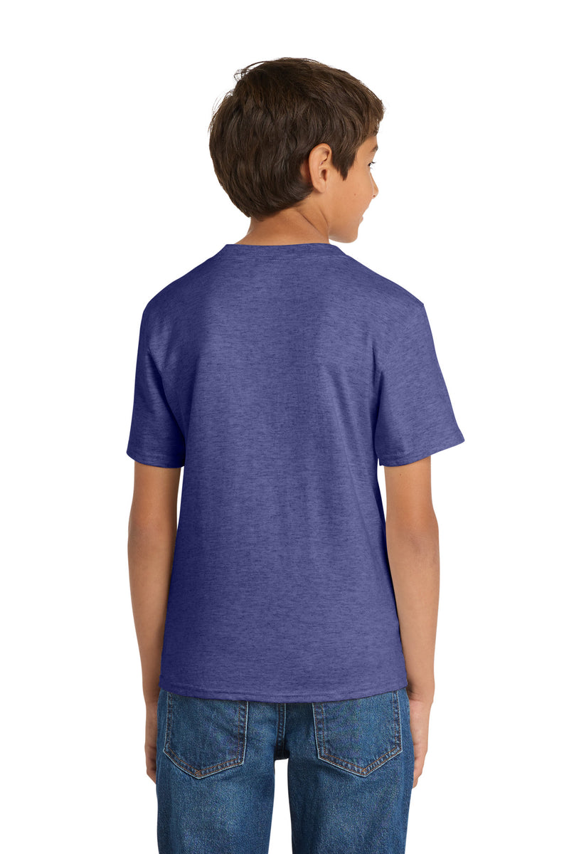 Port & Co Youth Core Cotton Tee - Heather Purple