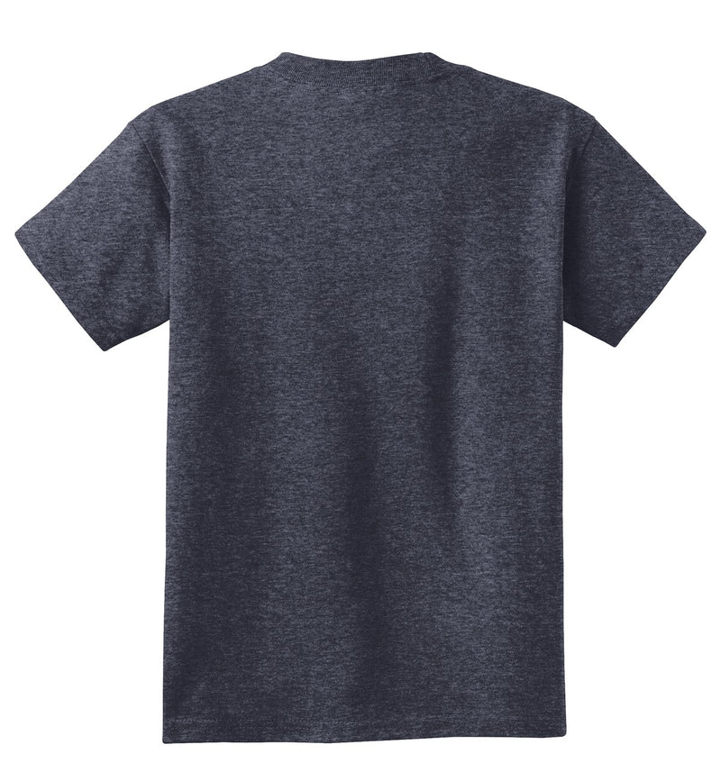 Port & Co Youth Core Cotton Tee - Heather Navy